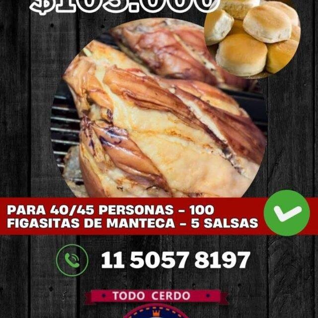 Pernil de jamón cocinado (100 figazas y 5 salsas)