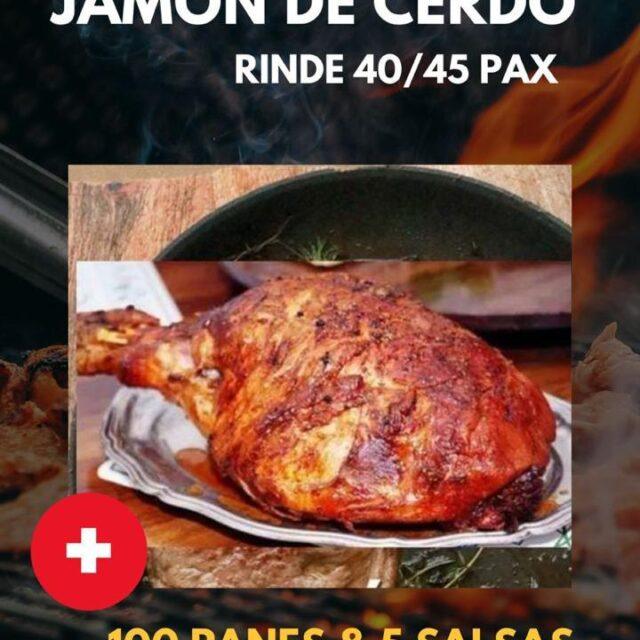 Pernil de jamón cocinado (100 figazas y 5 salsas)